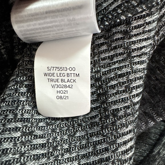 Gap Womens Wide Leg Bottom Knit Pants Large (34x29) Gray Pockets Athleisure Boho - Picture 14 of 15